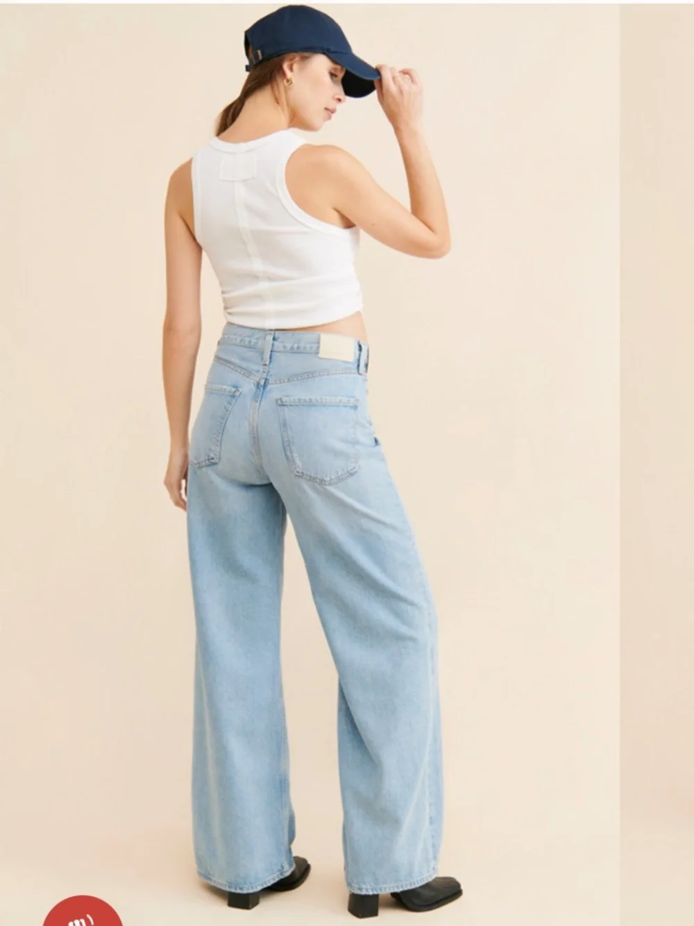 Citizens Of Humanity Paloma Baggy Maternity Jeans in Alemy Color